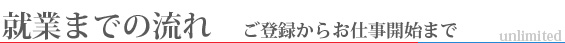 派遣登録からお仕事開始までの流れ